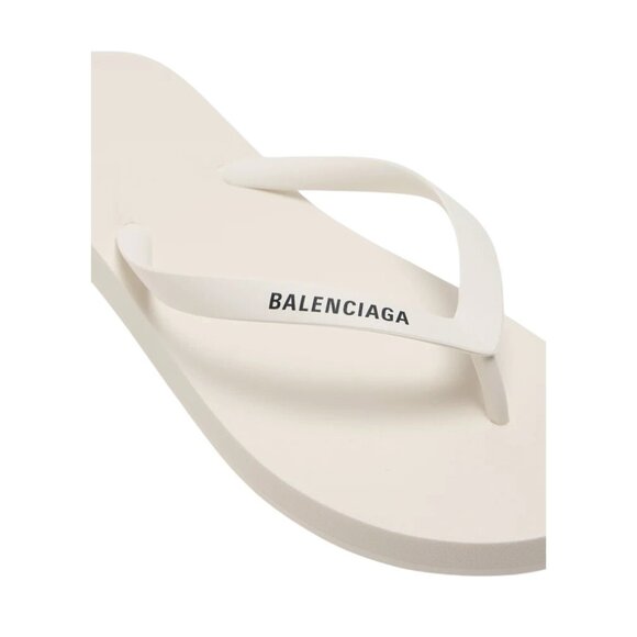 Balenciaga Thong Sandal in White & Black 38 With Box Womens Flip Flops - Picture 2 of 14